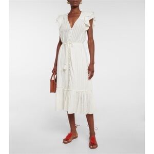 Veronica Beard Tinzia White Midi Dress Sz XL
